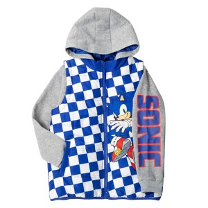 SEGA Sonic the Hedgehog Zip Up Vest 2fer Jacket Little Kid to Big Kid - 1 of 4