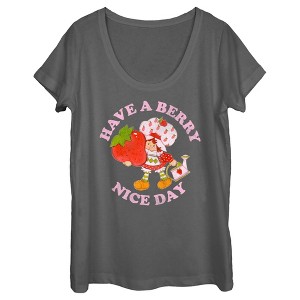 Women's Strawberry Shortcake Berry Nice Day Scoop Neck - 1 of 4