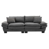 Corduroy Sofa Sleeper Couch Loveseat Sofa with Pillows Comfy Upholstered Deep Seat Sofa for Bedroom,Living Room,Apartment,Office,Dorm-Grey Corduroy - 2 of 4