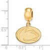 Black Bow Jewelry 14k Yellow Gold Plated Sterling Silver Penn State Nittany Lions NCAA Bead Charm - 2 of 3