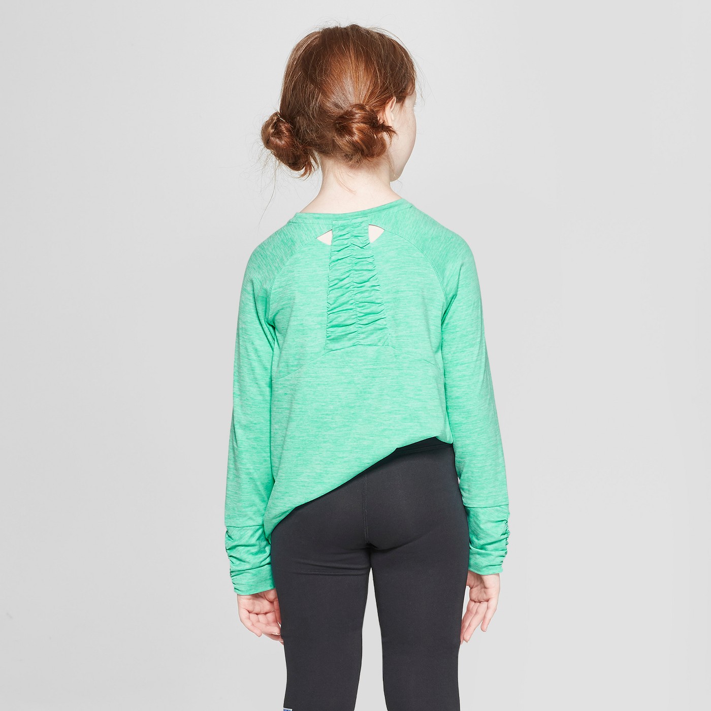 Girls' Ruched Super Soft Long Sleeve T-Shirt - C9 ChampionÂ® - image 2 of 3