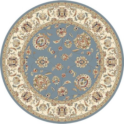 Ancient Garden 57365 Light Blue/Ivory 7.10 Rd Round