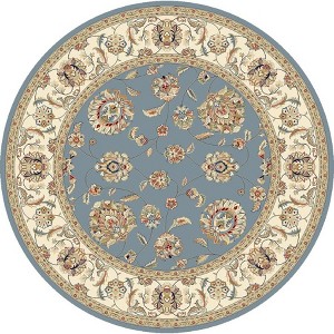 Ancient Garden 57365 Light Blue/Ivory 5.3 Rd Round - 1 of 4