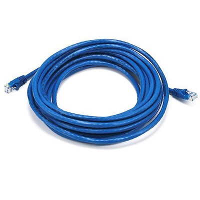 Monoprice Cat5e Ethernet Patch Cable - 20 Feet - Blue | Network Internet Cord - RJ45, Stranded, 350Mhz, UTP, Pure Bare Copper Wire, 24AWG