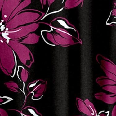 black graphic flowers