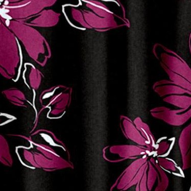 black graphic flowers