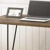 INFURNIC Desks Writing Workstation Computer Desk with Metal Accents Open Design for Space Saving, Brown, 23.75"*47.25"*30" - 2 of 4