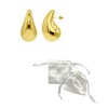 Adornia Tarnish Resistant Teardrop Sculptural Stud Earrings - image 3 of 4