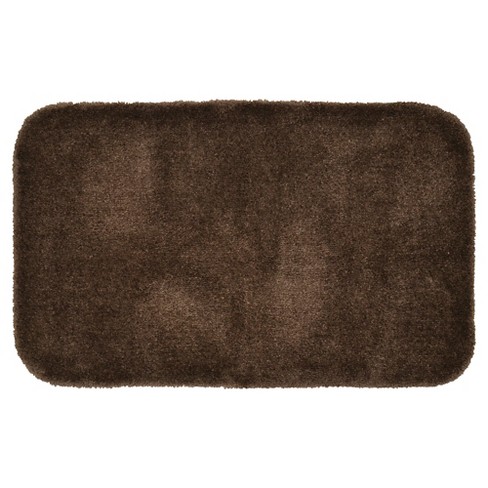 30x50 Finest Luxury Ultra Plush Washable Nylon Bath Rug Chocolate -  Garland : Target