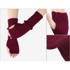 INSPIRE CHIC Acrylic Fingerless Elbow Length Arm Warmers 1 Pair - 3 of 4
