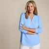 Lands' End Women's Long Sleeve Lightweight Jersey Notch Neck Tunic Top - 4 of 4