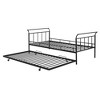 NicBex Twin Size Day Bed Twin Daybed with Trundle Metal Frame Sleeper Sofa with Flexible Bed for Apartment - image 4 of 4