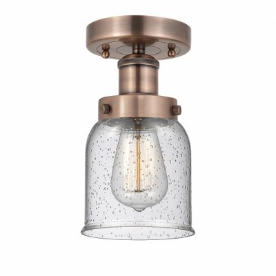 Bell - 1 Light Semi-Flush Mount In Industrial Style-8.25 Inches Tall and 6.5 Inches Wide