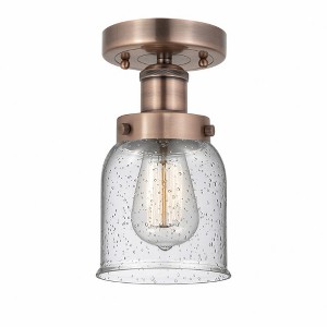 Bell - 1 Light Semi-Flush Mount In Industrial Style-8.25 Inches Tall and 6.5 Inches Wide - 1 of 1