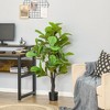 Gulches Artificial Plants - 4.5FT Fiddle Leaf Fig Tree for Indoor & Outdoor Decor - 3 of 4
