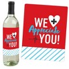 Big Dot of Happiness Thank You Nurses - Nurse Appreciation Week Decorations for Women and Men - Wine Bottle Label Stickers - Set of 4 - 2 of 4
