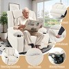 Velvet Remote Power Lift Recliner Chair with Cup Holders,Extended Footrest and Side Pocket for Elderly-Baofuwish - 2 of 4