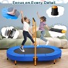 Zevemomo 36"x56" Indoor Trampoline for Kids, Foldable Trampoline with Adjustable Handle, Double Trampoline for Boy and Girl, Kids Small Trampoline - 4 of 4