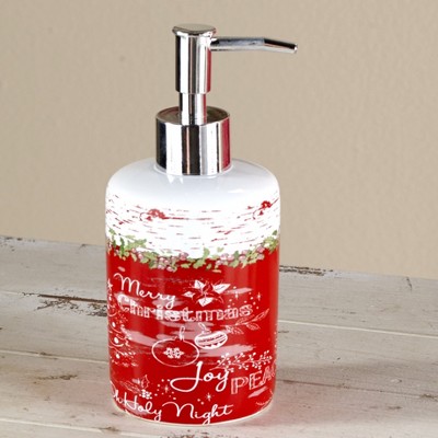 Lakeside Christmas Soap or Lotion Hand Pump Dispenser with Chalkboard Writing