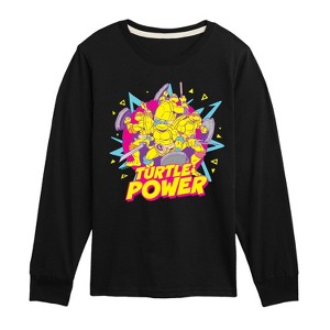 Boys' - Teenage Mutant Ninja Turtles - Turtle Power 90s Long Sleeve Graphic T-Shirt - 1 of 4