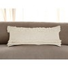 HomeRoots 14" X 36" Cream Cotton Throw Pillow with Fringe - 2 of 4