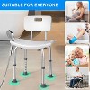 Musment Shower Chair with Shower Head Holder and Shower Grab Bar, Shower Stool for Bathtub , Adjustable Shower Seat Supports up to 350 lbs., White - 3 of 4