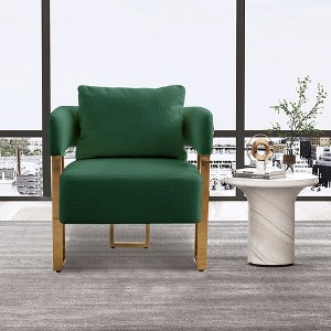NicBex Couches for Living Room Upholstered Teddy Armchair Sofa Modern Design Accent Sofa with Metal Foot - 1 of 4