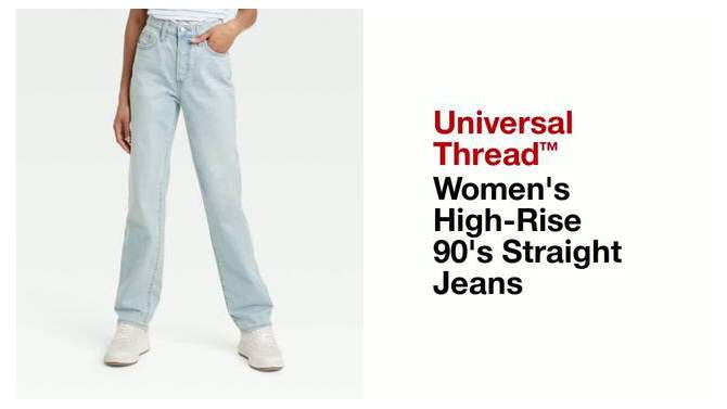 Women's High-Rise 90's Straight Jeans - Universal Thread™, 2 of 8, play video