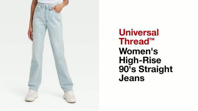 Women's High-Rise 90's Straight Jeans - Universal Thread™, 2 of 8, play video