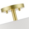 Livex Lighting Venlo 4 - Light Semi-Flush Mount in  Satin Brass/Shiny White - 3 of 4