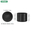 Unique Bargains Non-Slip PVC Chair Leg Caps Floor Protectors for Folding Chairs Black - 3 of 4