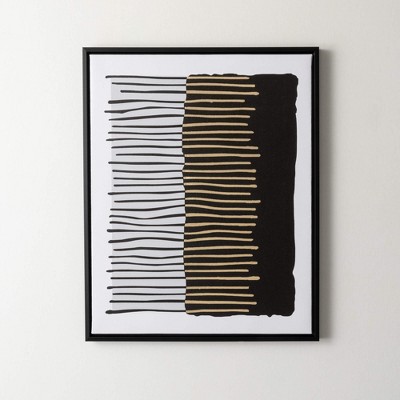 Sullivans Striations Abstract Wall Decor 19.75"H; Black
