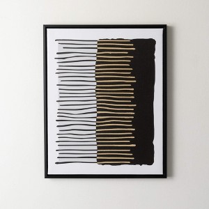 Sullivans Striations Abstract Wall Decor 19.75"H; Black - 1 of 3