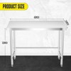 Stainless Steel Table, Heavy-Duty Metal Commercial Prep Table with Open Storage Racks for Restaurant Kitchens, Home, Hotels, Food Preparation - 2 of 4