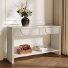 55.12" Farmhouse Console Table with Storage Drawers, 2-Tier Entryway Table with Open Shelf for Hallway, Living Room, or Office – The Pop Home - 2 of 4