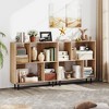 Tangkula 2PCS 4 Cubby Open Bookcase 3-Tier Freestanding Bookshelf w/ Detachable Metal Legs - 2 of 4