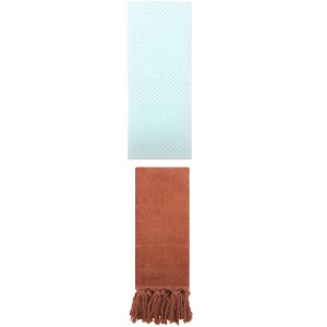 REGALWOVEN 2 Packs Cotton Soft Absorbent Tassels and Waffle Hand Towel - 1 of 4