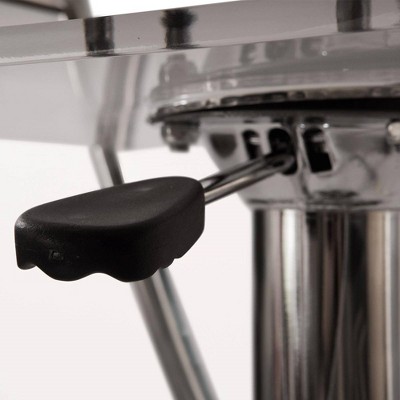 Napoli Clear Acrylic Adjustable Swivel Bar Stool