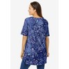 Woman Within Women's Plus Size Perfect Printed Short-Sleeve Boatneck Tunic - 3 of 4