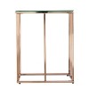 Nicholas Contemporary End Table with Glass Top Champagne - Aiden Lane: Metal Frame, Square Shape, Fixed Shelf - image 2 of 4