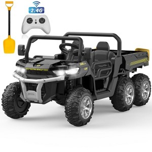 Garvee 24 Volt Ride on Toys, 6 Wheels 2 Seater Electric Ride on UTV Cars for Big Kids, Ride on Dump Truck, 4*4 Motors, USB, Remote Control - 1 of 4