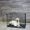 Lucky Dog Dwell Series 42 Inch Large Lightweight Kennel Secure Fenced Pet Dog Crate w/Divider Panels, Sliding Doors, and Removable Tray, Black - 4 of 4