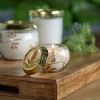 Frosted Juniper Scented Soy Candle with Pressed Leaf Lid (Set of 3) - 2 of 4
