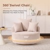 Crochet Yarn Full Sponge Swivel Compression Chair with Pillow, Ergonomic Single-Seat Accent Chair for Home Living or Furniture - 4 of 4