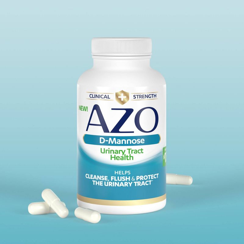 AZO Cleanse + Protect D-Mannose Capsules for Urinary Tract Health - 120ct, 3 of 12