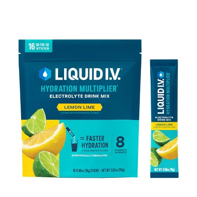 Liquid I.v. Hydration Multiplier - Lemon Lime Electrolyte Powder Drink Mix 1 Pack (16 Servings)