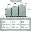 Lyngins 20/24/28 Inch 3PCs Hardside Luggage Sets with Spinner Wheels,Anti-Scratch Carry on Luggage,Lightweight Suitcase Sets for Family - 3 of 4