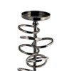 Modern Metal Pillar Candle Holder - Spiral Design Aluminum Taper Holder - Contemporary Home & Office Decor - Metallic - 18" Gunmetal - 4 of 4
