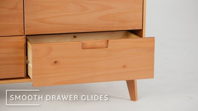 Mid-Century Modern Walnut Dresser with Deep Storage Drawers