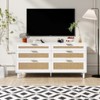 KTMBDW 6 Drawer Double Dresser for Bedroom, Rattan Chest of Dressers - 2 of 4